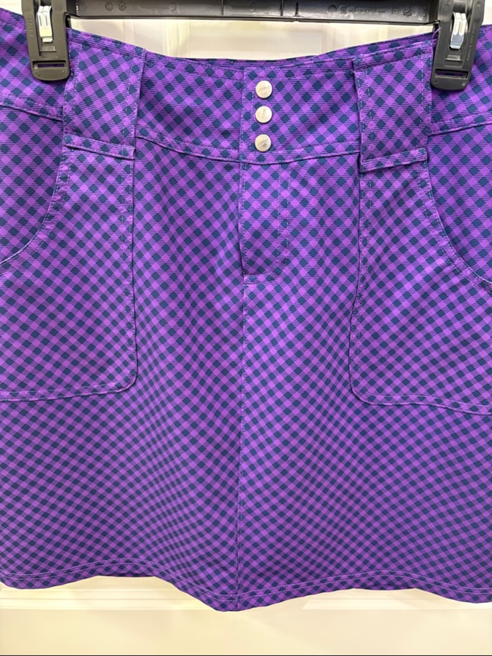 Jofit Purple Checkered Golf Skort with Front Pockets NNT size 6 - Picture 3 of 14
